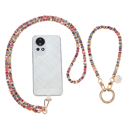 2 шт. поликоттоновые и эмалевые мобильные ремни, цветок, с патчем для шнурка для мобильного телефона из ТПУ, золотые