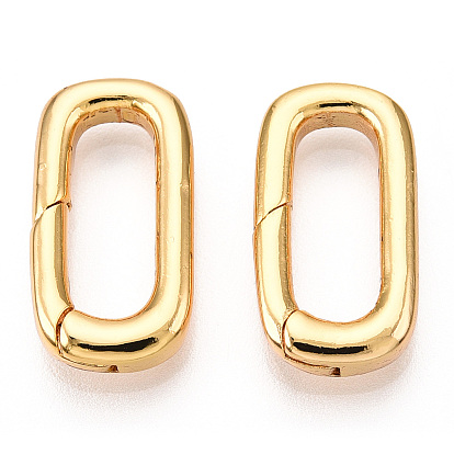 Anillos de puerta de resorte de latón, oval
