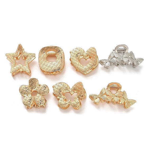 Сплав клипы коготь волос, аксессуары для волос для женщин и девочек, золотые / платиновые