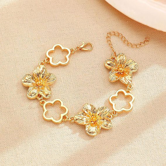 Браслеты-цепочки из сплава для женщин, цветок