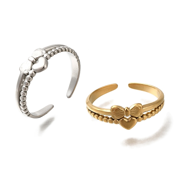 304 из нержавеющей стали манжеты кольца, бантом и сердца