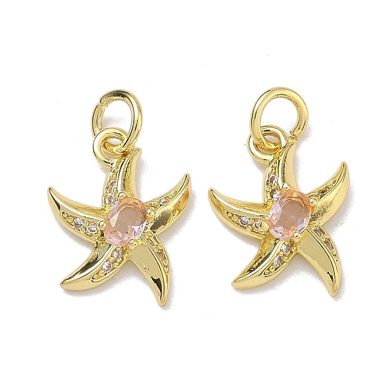 Латунные микро проложить кубического циркония подвески, стойки покрытие, долговечный, без свинца и без кадмия, прелести морская звезда