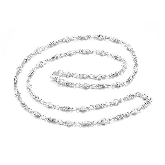 304 Stainless Steel Link Chain Necklaces, with Lobster Claw Clasps