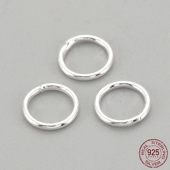 925 Замкнутые соединительные кольца из стерлингового серебра, спаянные между собой, круглые
