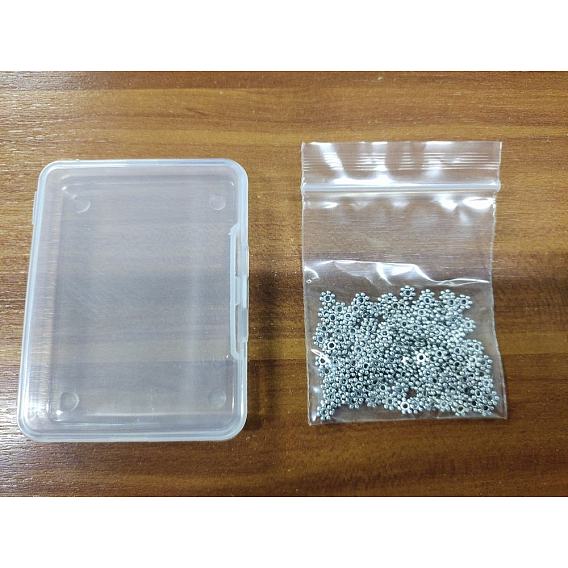 Tibetan Silver Alloy Spacer Beads, Lead Free & Cadmium Free, Christmas Snowflake