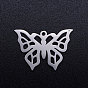 201 Stainless Steel Hollow Pendants, Butterfly