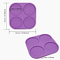 4 Styles Cup Mat Silicone Molds, Resin Casting Coaster Molds, For UV Resin, Epoxy Resin Craft Making, Flat Round with Flower
