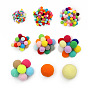 DIY Doll Craft Polyester High-elastic Pom Pom Ball, Round