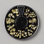 12 Grids Alloy Cabochons, Nail Art Decorations, Mixed Shapes