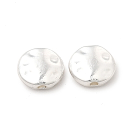 Long-Lasting Plated Alloy Beads, Cadmium Free & Nickel Free & Lead Free, Flat Round