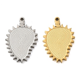 Ion Plating(IP) 304 Stainless Steel Pendants, Durian Charm