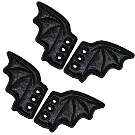 2 Пары пряжек для обуви из искусственной кожи на Хэллоуин для самостоятельного изготовления аксессуаров для обуви, крылья