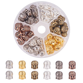 Tibetan Style Beads, Lead Free, Buddha Head