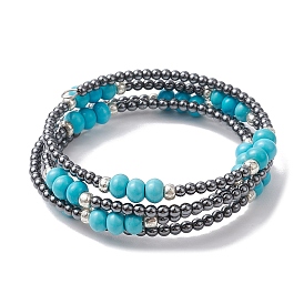 Non-magnetic Synthetic Hematite Bead & Synthetic Turquoise Bangle Making