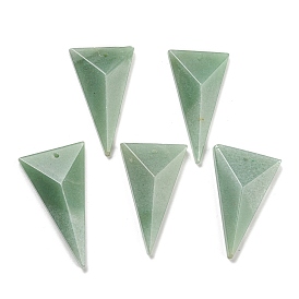 Natural Gemstone Pendants, Faceted Triangle Charms