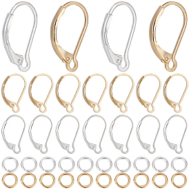 44 шт. 2 цвет латуни серьги с рычагом, с 44 открытыми соединительными кольцами