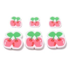 Бусины из полимерной глины , вишня, без отверстия 