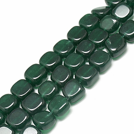 Perles naturelles, perles de jade , teint, carrée