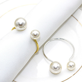Hotel table iron wire pearl napkin ring napkin ring napkin buckle mouth cloth ring