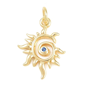 Латунные микро проложить кубического циркония подвески, солнечные чары, без кадмия и без свинца