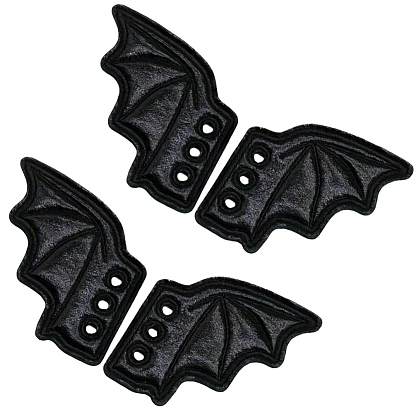 2 Пары пряжек для обуви из искусственной кожи на Хэллоуин для самостоятельного изготовления аксессуаров для обуви, крылья