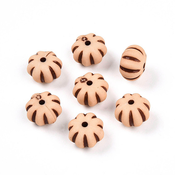 Непрозрачные акриловые бусины, тыква