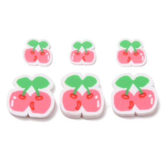 Бусины из полимерной глины , вишня, без отверстия 