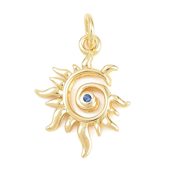 Латунные микро проложить кубического циркония подвески, солнечные чары, без кадмия и без свинца