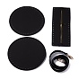 PU Leather Purse Crochet Making Kit, Including Bag Bottoms, Top, Zipper Cover & Strap
