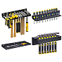 4 Bags 4 Styles Carbon Steel Wall-Mounted Plisers Screwdriver Wrench Holder, Tools Hanging Rack, Rectangle