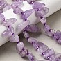 Нити бусин из натурального лавандового аметиста, Топ пробуренной, самородки, с бисером