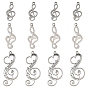 12Pcs 3 Styles Stainless Steel Pendants, Musical Note Charm