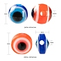 8 Style Resin Beads, Flat Round & Round with Evil Eye
