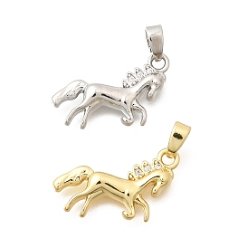 Латунные подвески с фианитами, лошади прелести, долговечный