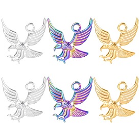 diy jewelry accessories necklace earrings pendant colorful stainless steel golden eagle pendant 