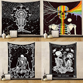 Home Skull Tapestry Backdrop Cloth Hanging Backdrop Wall Hanging Bohemian Tapestry