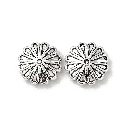 Сплавочные овальные бусины тибетского стиля , цветок