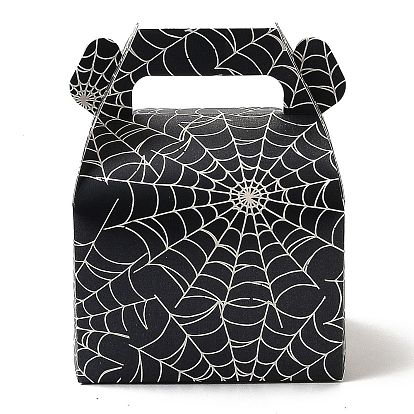 Коробки для кексов из бумаги на Хэллоуин, переносные подарочные коробки, для свадебных конфет, прямоугольные