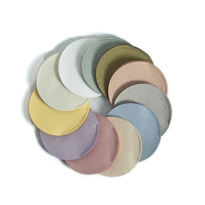 Мешочки для украшений из микрофибры, складные подарочные пакеты, для кольца колье серьги браслет ювелирные изделия, плоско-круглые