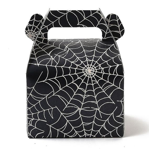 Коробки для кексов из бумаги на Хэллоуин, переносные подарочные коробки, для свадебных конфет, прямоугольные