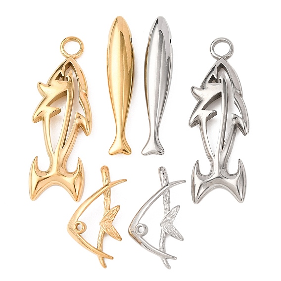 304 подвески из нержавеющей стали, рыба