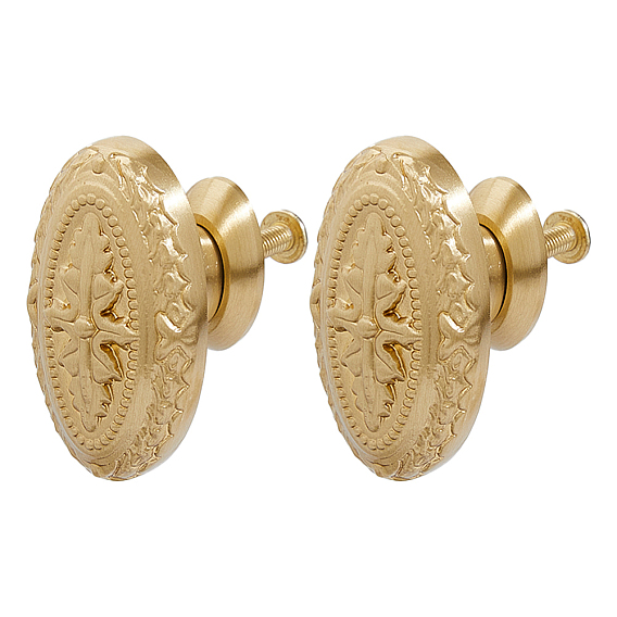 Овальная латунная ручка для деревянной коробки, двери шкафа ручка мебель тянуть, с винтами