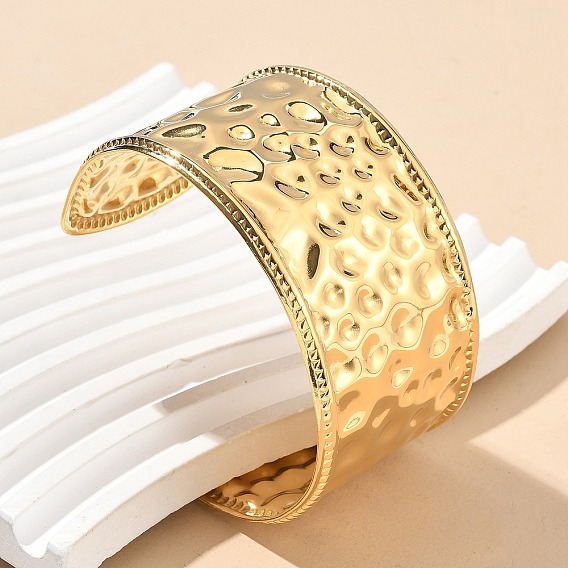 304 женские браслеты-манжеты из нержавеющей стали, ионное покрытие (ip)