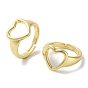 Латунные регулируемые кольца для женщин, без кадмия, без никеля и без свинца, полые сердца