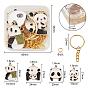 DIY Panda Pendant Keychain Making Kits, Including Panda Shape Alloy Enamel Pendants, Iron Open Jump Rings & Split Key Rings