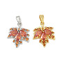 Латунные микро проложить кубического циркония подвески, без кадмия и без свинца, кленового листа