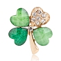 Акриловая брошь ко дню святого патрика, брошь из сплава клевера