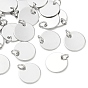 SHEGRACE Brass Pendants, Flat Round Charms, Stamping Blank Tag, Cadmium Free & Lead Free & Nickel Free
