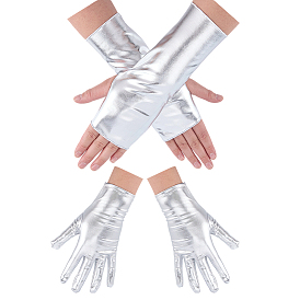 2 пар 2 стилей перчаток из искусственной кожи