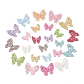 Opaque Resin Decoden Cabochons, Rose Butterfly